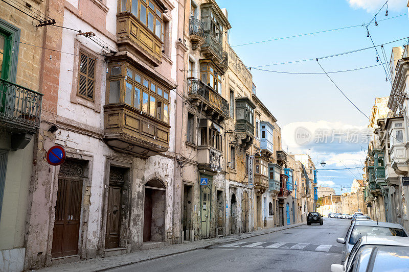 马耳他的San Pawl街(靠近Birgu)